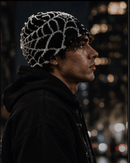 Faith Saints & Co.™ Black Spider print beanie