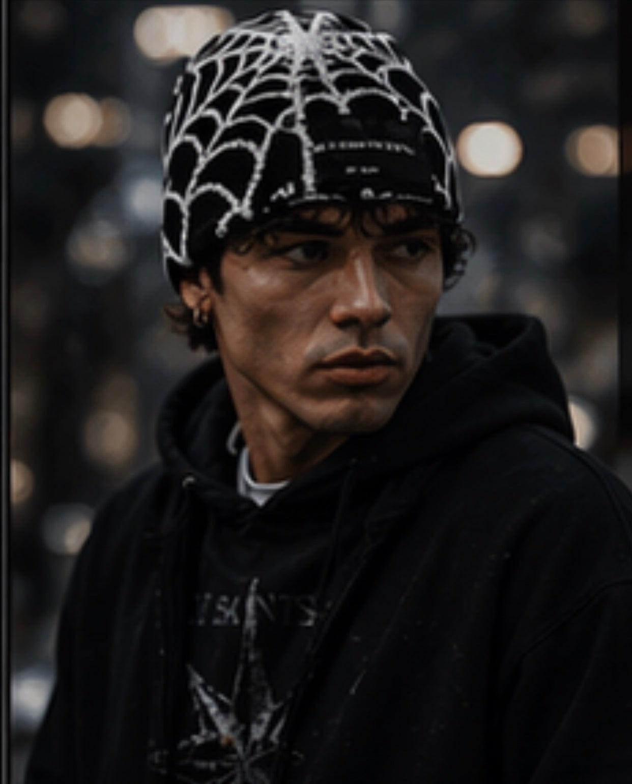 Faith Saints & Co.™ Black Spider print beanie