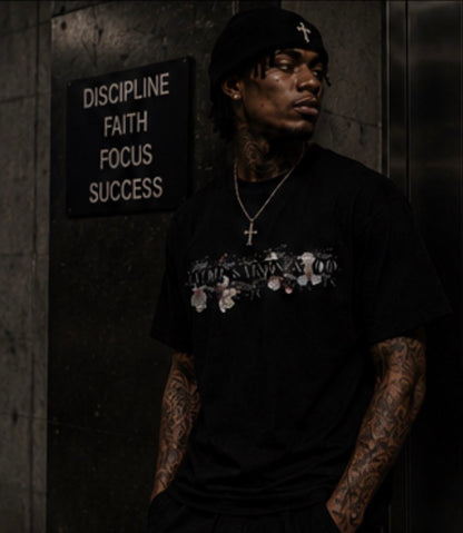 Faith Saints & Co.™ Black Art That Blossoms T-shirt