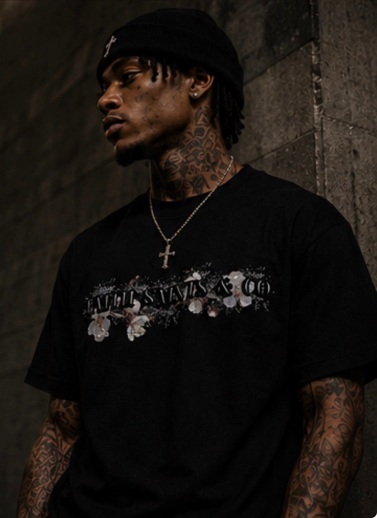 Faith Saints & Co.™ Black Art That Blossoms T-shirt