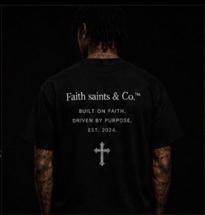 Faith Saints & Co.™ Black Art That Blossoms T-shirt
